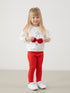 LC Waikiki Crew Neck Cherry Print Baby Girls' Sweatshirt And Leggings 2-Pack